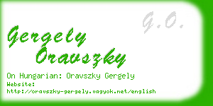 gergely oravszky business card